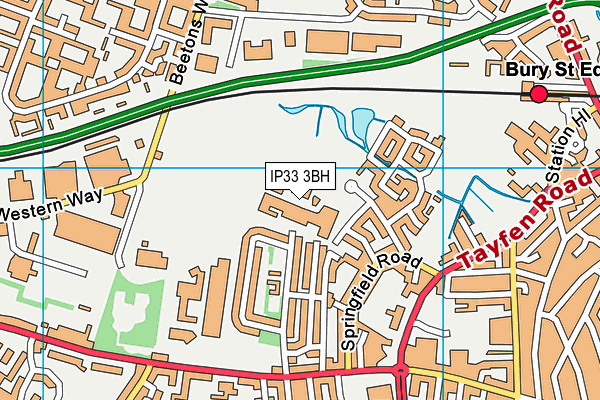 IP33 3BH map - OS VectorMap District (Ordnance Survey)