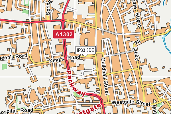 IP33 3DE map - OS VectorMap District (Ordnance Survey)