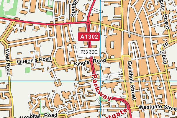 IP33 3DQ map - OS VectorMap District (Ordnance Survey)