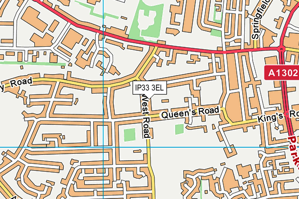 IP33 3EL map - OS VectorMap District (Ordnance Survey)