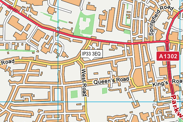 IP33 3EQ map - OS VectorMap District (Ordnance Survey)
