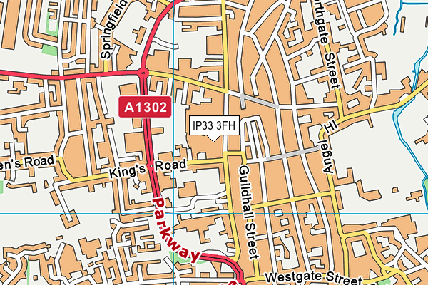 IP33 3FH map - OS VectorMap District (Ordnance Survey)