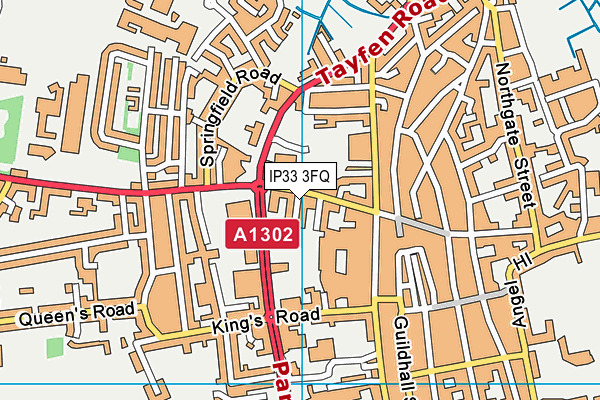 IP33 3FQ map - OS VectorMap District (Ordnance Survey)