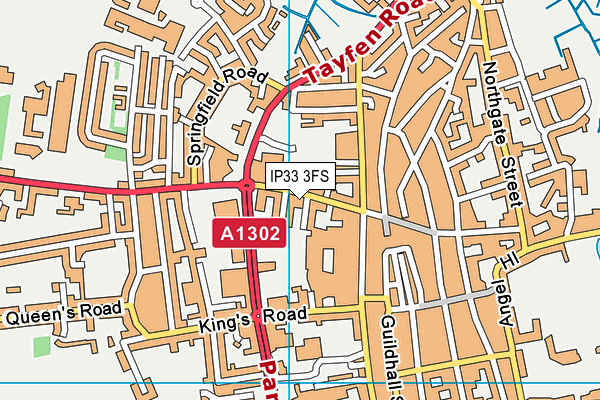 IP33 3FS map - OS VectorMap District (Ordnance Survey)