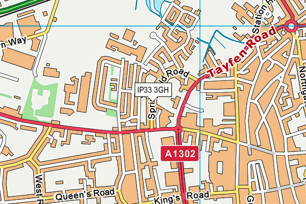 IP33 3GH map - OS VectorMap District (Ordnance Survey)