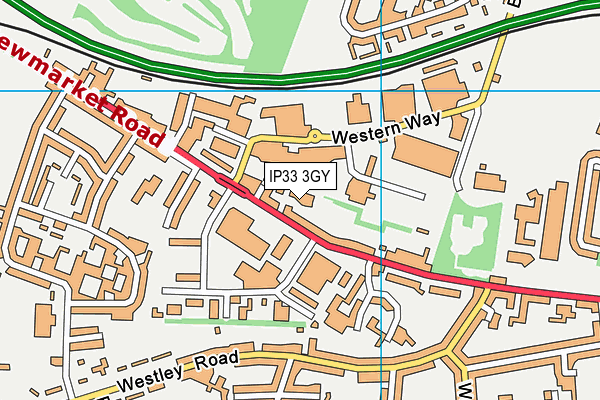 IP33 3GY map - OS VectorMap District (Ordnance Survey)