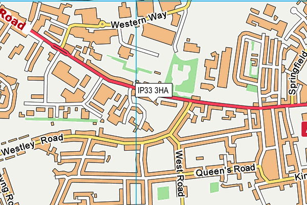 IP33 3HA map - OS VectorMap District (Ordnance Survey)
