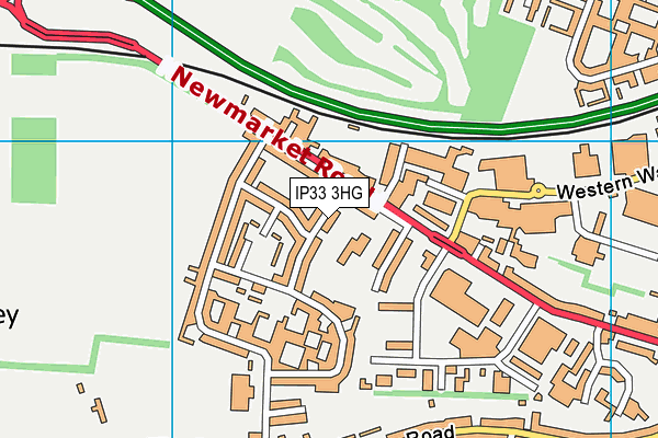 Sexton's Manor Community Primary School map (IP33 3HG) - OS VectorMap District (Ordnance Survey)