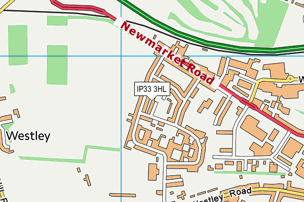 IP33 3HL map - OS VectorMap District (Ordnance Survey)
