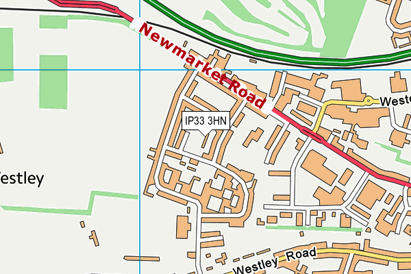 IP33 3HN map - OS VectorMap District (Ordnance Survey)