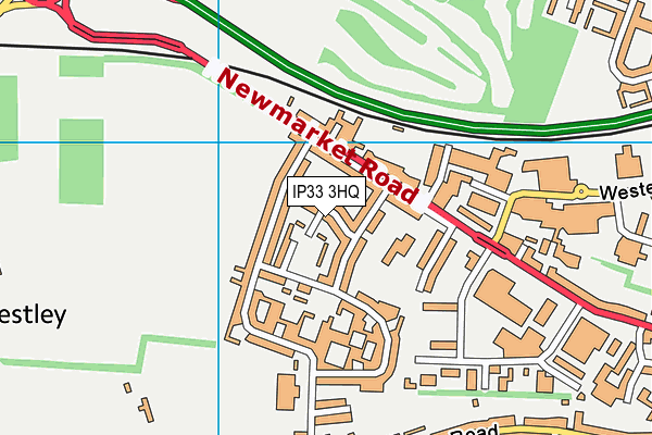 IP33 3HQ map - OS VectorMap District (Ordnance Survey)