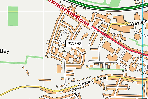 IP33 3HS map - OS VectorMap District (Ordnance Survey)
