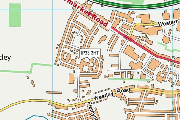 IP33 3HT map - OS VectorMap District (Ordnance Survey)