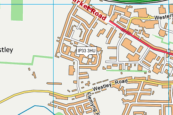 IP33 3HU map - OS VectorMap District (Ordnance Survey)