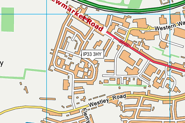 IP33 3HY map - OS VectorMap District (Ordnance Survey)