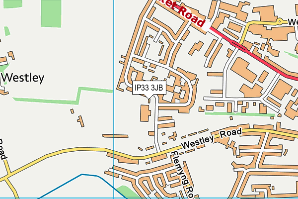 Westley Middle School map (IP33 3JB) - OS VectorMap District (Ordnance Survey)