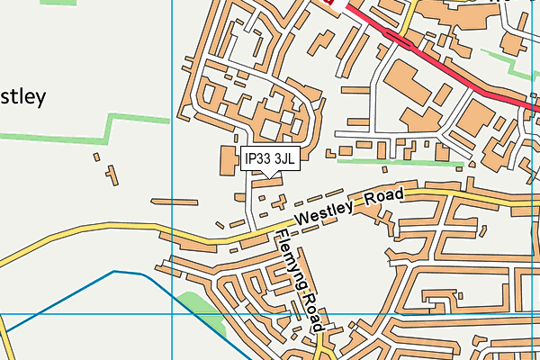 IP33 3JL map - OS VectorMap District (Ordnance Survey)