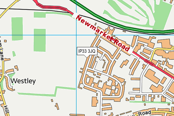 IP33 3JQ map - OS VectorMap District (Ordnance Survey)