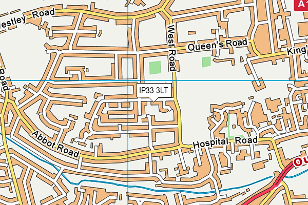 IP33 3LT map - OS VectorMap District (Ordnance Survey)