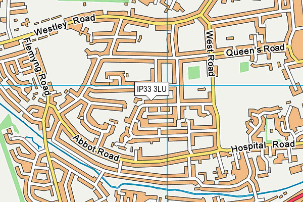 IP33 3LU map - OS VectorMap District (Ordnance Survey)