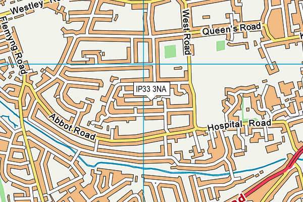 IP33 3NA map - OS VectorMap District (Ordnance Survey)