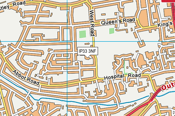 IP33 3NF map - OS VectorMap District (Ordnance Survey)