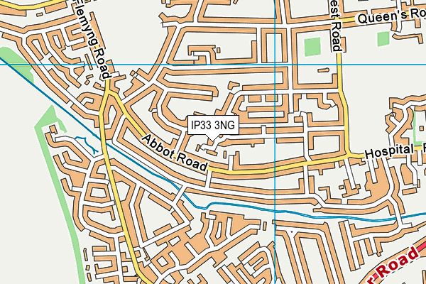 IP33 3NG map - OS VectorMap District (Ordnance Survey)