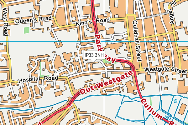 IP33 3NH map - OS VectorMap District (Ordnance Survey)