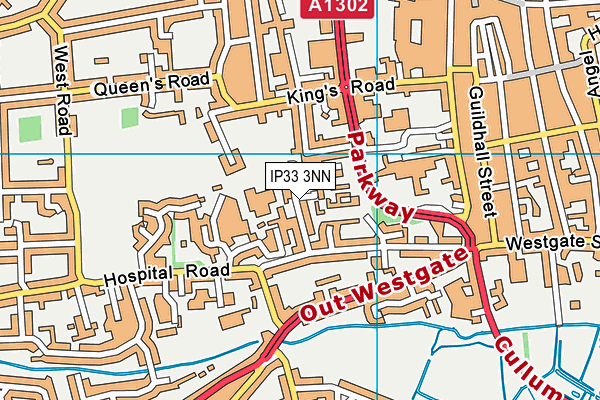 IP33 3NN map - OS VectorMap District (Ordnance Survey)