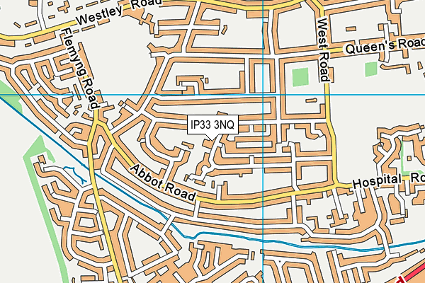 IP33 3NQ map - OS VectorMap District (Ordnance Survey)
