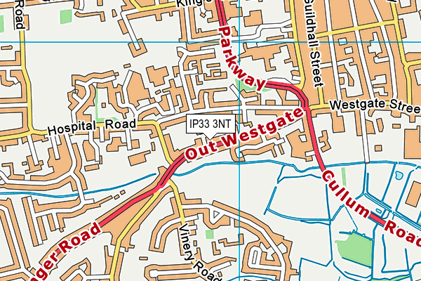 IP33 3NT map - OS VectorMap District (Ordnance Survey)