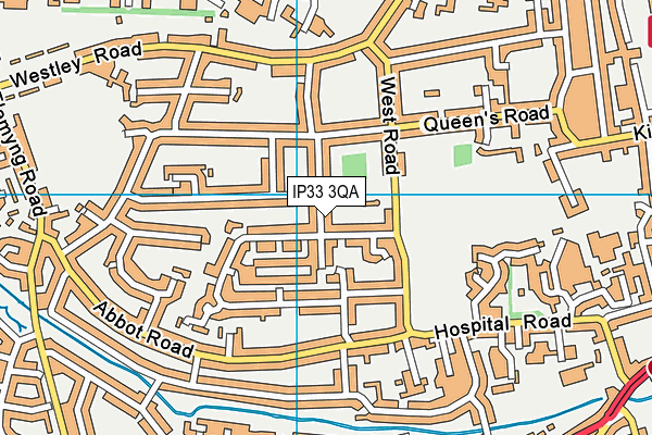 IP33 3QA map - OS VectorMap District (Ordnance Survey)