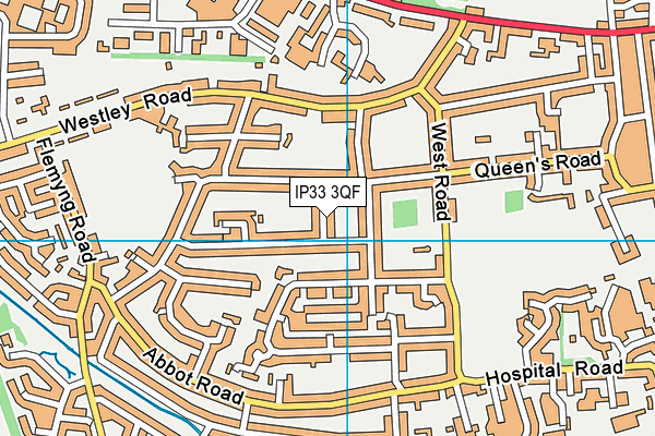 IP33 3QF map - OS VectorMap District (Ordnance Survey)