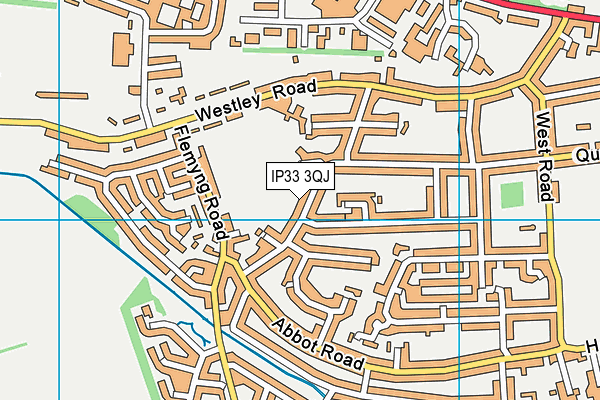 IP33 3QJ map - OS VectorMap District (Ordnance Survey)