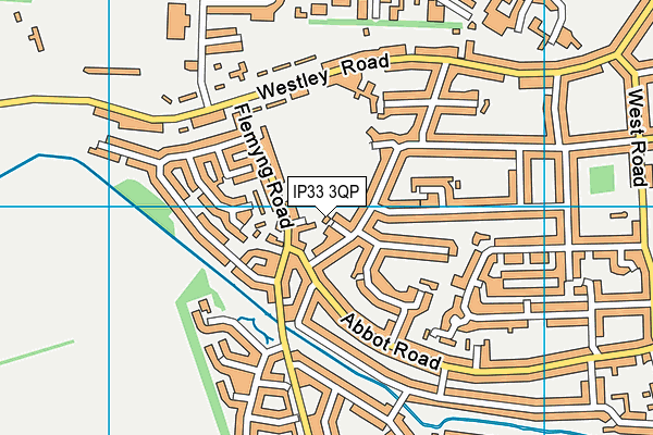 IP33 3QP map - OS VectorMap District (Ordnance Survey)