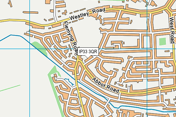 IP33 3QR map - OS VectorMap District (Ordnance Survey)