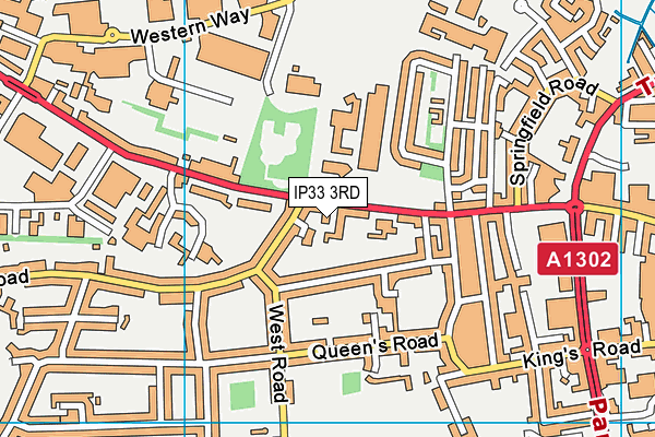 IP33 3RD map - OS VectorMap District (Ordnance Survey)