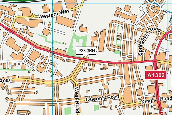 IP33 3RN map - OS VectorMap District (Ordnance Survey)