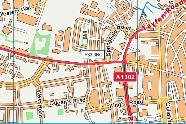 IP33 3RQ map - OS VectorMap District (Ordnance Survey)
