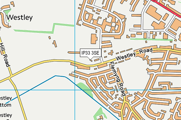 IP33 3SE map - OS VectorMap District (Ordnance Survey)
