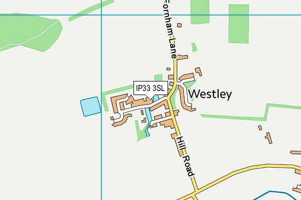 IP33 3SL map - OS VectorMap District (Ordnance Survey)