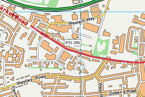 IP33 3SN map - OS VectorMap District (Ordnance Survey)