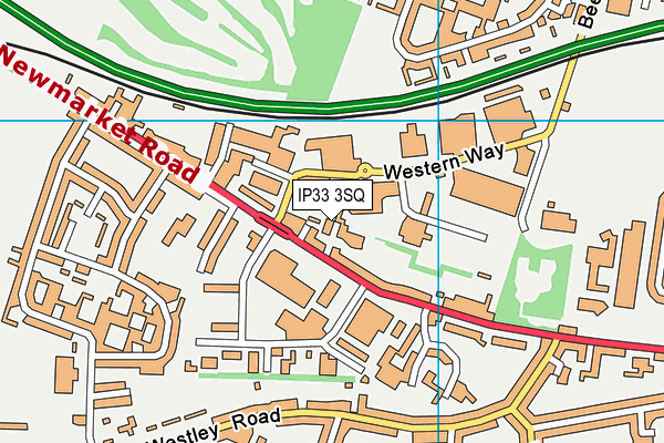 IP33 3SQ map - OS VectorMap District (Ordnance Survey)