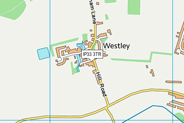 IP33 3TR map - OS VectorMap District (Ordnance Survey)