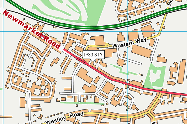 IP33 3TY map - OS VectorMap District (Ordnance Survey)