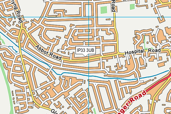 IP33 3UB map - OS VectorMap District (Ordnance Survey)