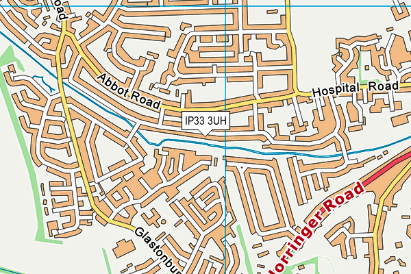 IP33 3UH map - OS VectorMap District (Ordnance Survey)