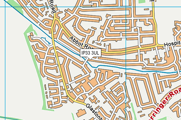 IP33 3UL map - OS VectorMap District (Ordnance Survey)