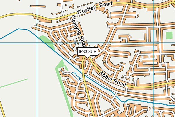 IP33 3UP map - OS VectorMap District (Ordnance Survey)