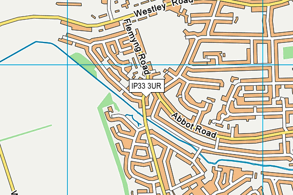 IP33 3UR map - OS VectorMap District (Ordnance Survey)
